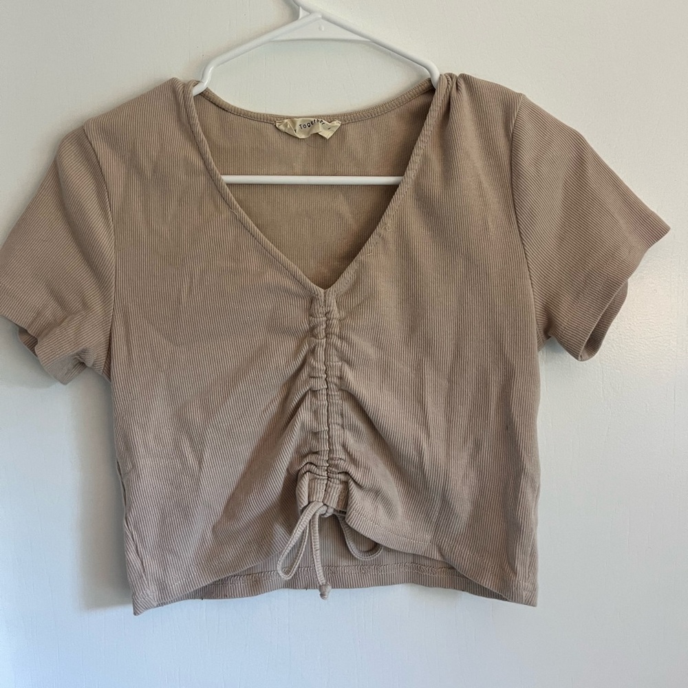 By Together V Neck Tie Tee